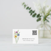 QR Code Wildflower Professioneel Visitekaartje (Staand voorkant)