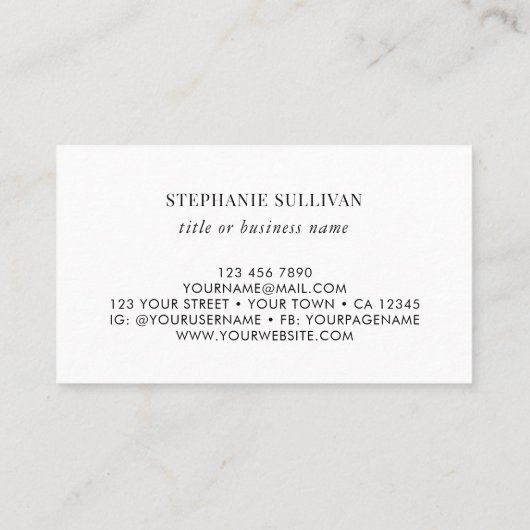 QR Code Wildflower Professioneel Visitekaartje (Achterkant)