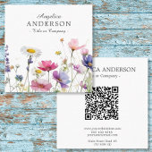 QR Code Wildflower Square Visitekaartje