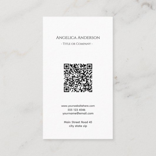 QR Code Wildflower Verticaal Visitekaartje (Achterkant)