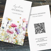 QR Code Wildflower Verticaal Visitekaartje