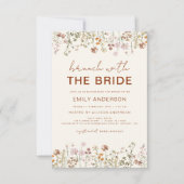 QR Code Wildflower Vrijgezellenfeest Brunch Foto Kaart (Voorkant)