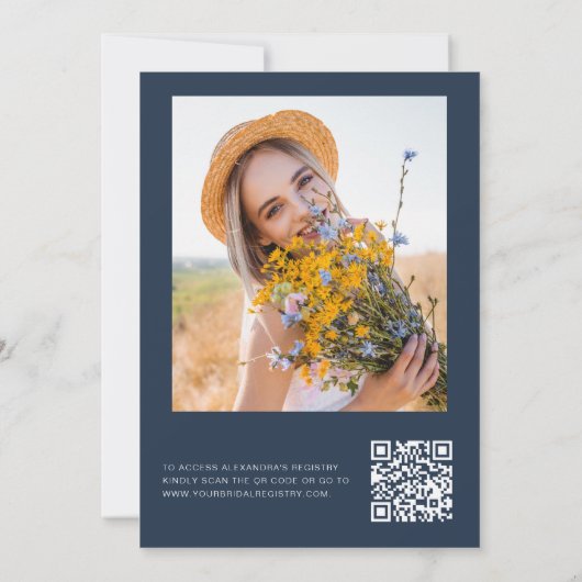 QR Code Wildflower Vrijgezellenfeest Fotouitnodigi Kaart (Achterkant)