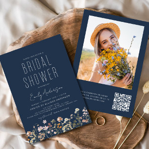 QR Code Wildflower Vrijgezellenfeest Fotouitnodigi Kaart