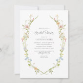 QR Code Wildflower Waterverf Tuin Vrijgezellenfees Kaart (Voorkant)