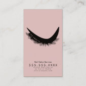 QR CODE Wimpers Roze Glitter Druppelend Rustiek B Visitekaartje (Achterkant)