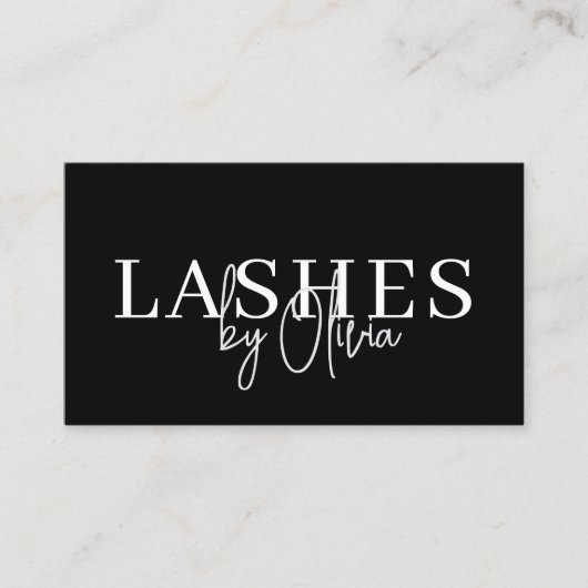 QR Code Wimpers Technicus Moderne Typografie Visitekaartje (Voorkant)