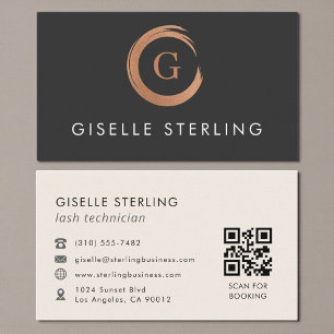 QR Code Wimpertechnicus Modern Minimalistisch Visitekaartje
