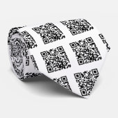 QR CODE WINKEL SJABLOON NECKTIE STROPDAS (Opgerold)