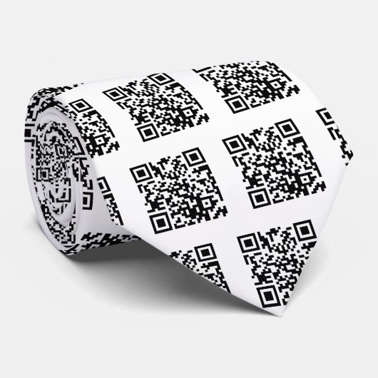 QR CODE WINKEL SJABLOON NECKTIE STROPDAS (Opgerold)