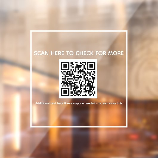 qr-code winkel voorstickervoorzijde - scan me raamsticker (Vel 2)
