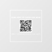 qr-code winkel voorstickervoorzijde - scan me raamsticker (Vel)