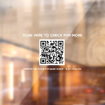 QR-code winkelstickers - scan me - geen rand