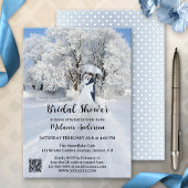QR Code Winter Wonderland SneeuwVrijgezellenfeest Kaart