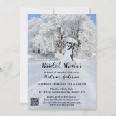 QR Code Winter Wonderland SneeuwVrijgezellenfeest Kaart (Voorkant)