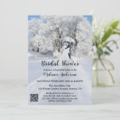 QR Code Winter Wonderland SneeuwVrijgezellenfeest Kaart (Staand voorkant)