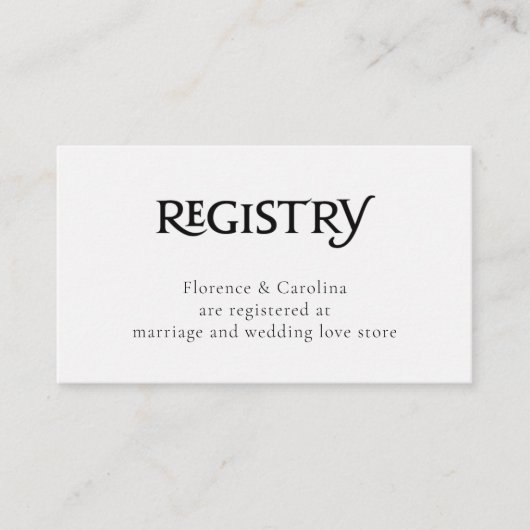 QR Code Wit Chique Elegant Eenvoudig register Informatiekaartje (Voorkant)