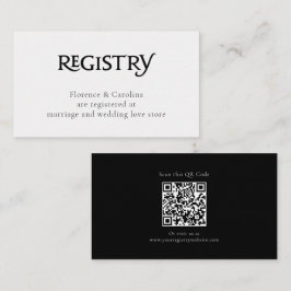 QR Code Wit Chique Elegant Eenvoudig register Informatiekaartje