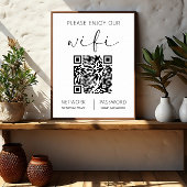 QR Code Wit Gelieve te genieten van onze WiFi Poster