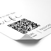 QR Code Wit Gelieve te genieten van onze WiFi Poster (Hoek)