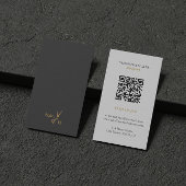 QR Code Wit Grijs Goud Minimalistisch Haar Visitekaartje
