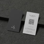 QR code wit grijs minimalistisch haar Visitekaartje