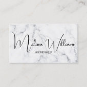 QR-code wit marmer Visitekaartje (Voorkant)