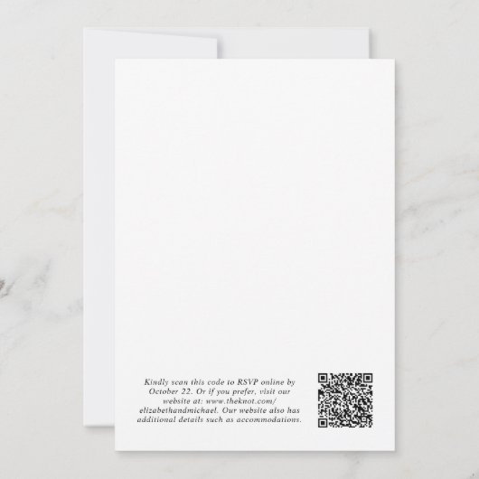 QR-code Witte achtergrond voor Vellum Overlay Kaart (Achterkant)