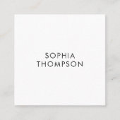 QR-code Witte minimalistische sociale media-pictog Vierkante Visitekaartje (Voorkant)