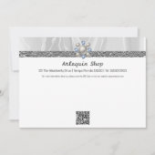 QR Code Witte Zijde & Folie Zaken Notitiekaartje (Voorkant)