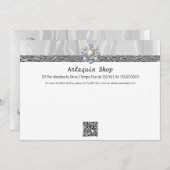 QR Code Witte Zijde & Folie Zaken Notitiekaartje (Voorkant / Achterkant)