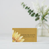 QR Code Yellow Sunflower watercolor Visitekaartje (Staand voorkant)