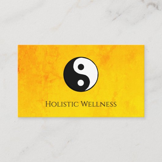 QR-code Yin Yang Gold Holistic Wellness Visitekaartje (Voorkant)