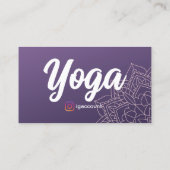 QR Code Yoga Docent Sjablonen Visitekaartje (Achterkant)