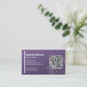 QR Code Yoga Docent Sjablonen Visitekaartje (Staand voorkant)