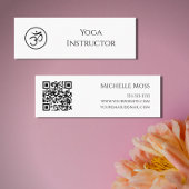 QR code Yoga Instructeur OM Symbool Mini Visitekaartje