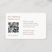 QR Code- Yoga Reiki Wellness Visitekaartje (Achterkant)