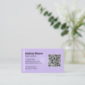 QR Code Yogaleraar Third Eye Yoga Studio Visitekaartje (Staand voorkant)