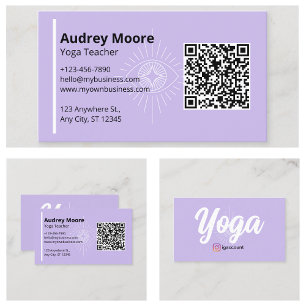 QR Code Yogaleraar Third Eye Yoga Studio Visitekaartje