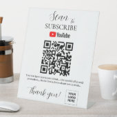 QR-code Youtube Abonneren Pedestal Sign Reclamebord Met Voetstuk (Insitu)