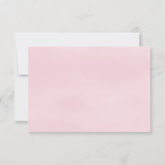 QR code zacht roze waterverf dank u invoegen kaart (Achterkant)