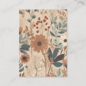 qr code Zachte gedempte aardetinten Wildbloemen Br Informatiekaartje (Achterkant)