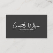 QR Code Zakelijk aangepaste Black Modern Professio Visitekaartje (Voorkant)