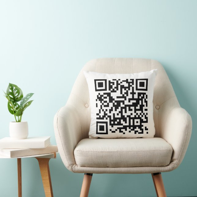 QR Code Zakelijk Bedrijfs Minimaal   Kussen (Stoel)