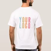 QR-code Zakelijk Logo Bedrijfs Promotioneel T-shirt (Achterkant)