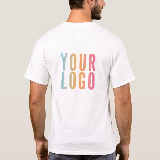 QR-code Zakelijk Logo Bedrijfs Promotioneel T-shirt (Achterkant)