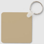 QR Code Zakelijk Logo Beige Minimalistisch Bedrijf Sleutelhanger (Achterkant)