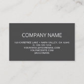 QR Code Zakelijk Logo Donkergrijs Modern Visitekaartje (Achterkant)