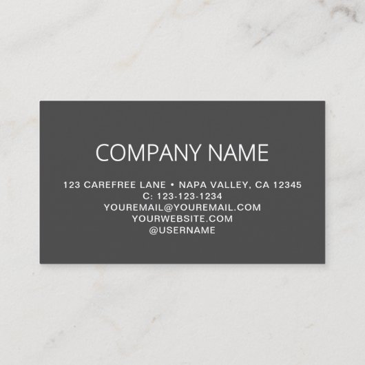 QR Code Zakelijk Logo Donkergrijs Modern Visitekaartje (Achterkant)