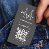 QR Code Zakelijk Logo Donkergrijs Modern Visitekaartje